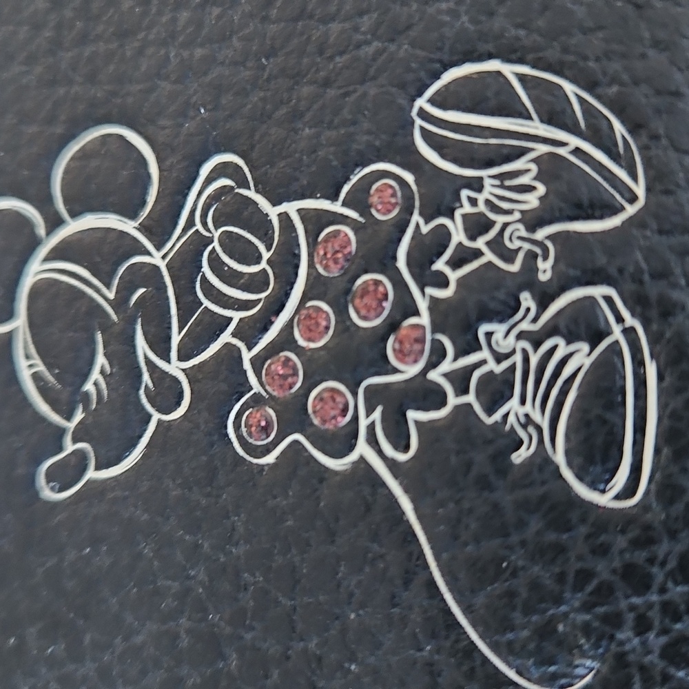 NWOT Disney X Coach Black Leather Minnie Mouse 3/4 Zip Wallet ❤️🐭🖤 - Picture 3 of 14